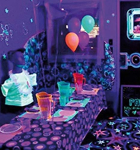 Ibiza - LED-UV-BAR6 - UV-Lampe, Fluoreszenz-Effekt, Schwarzlicht-Effekt mit 6 LEDs zu je 3 W - Schwa