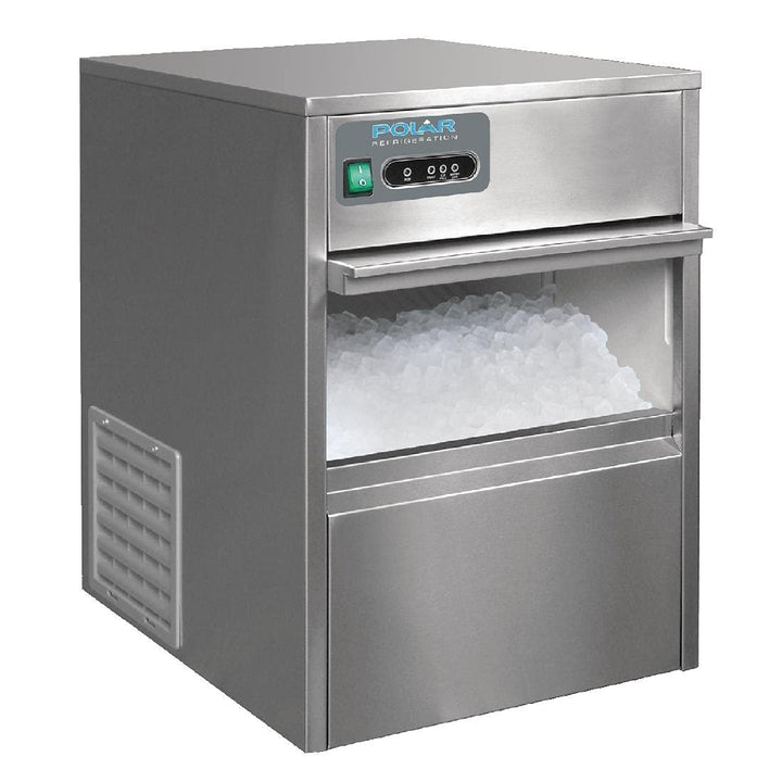 Polar Under Counter Ice Cube Maker Machine Commercial Stainless Steel 20kg/24hr, Silber, 590(H) x 38
