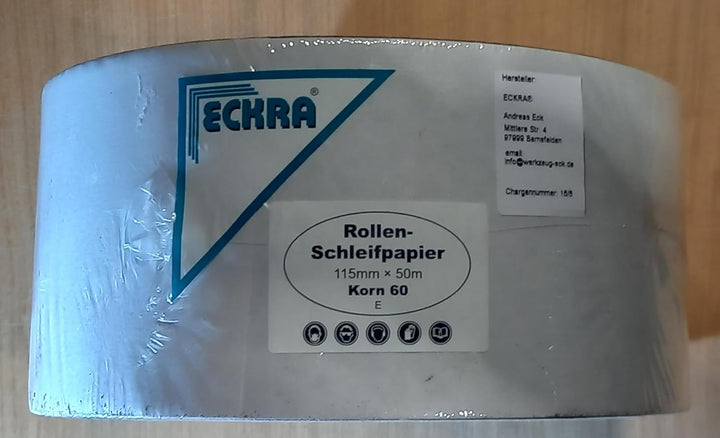 Schleifpapier Eckra 1 Rolle e-Papier starkes Papier 115 mm x 50 m P 60