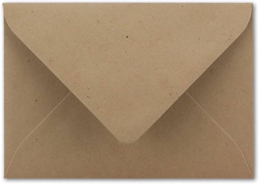 Briefumschläge in Sandbraun (braun)- 100 Stück - DIN C5 Kuverts 22,0 x 15,4 cm - Kraftpapier - Nassk