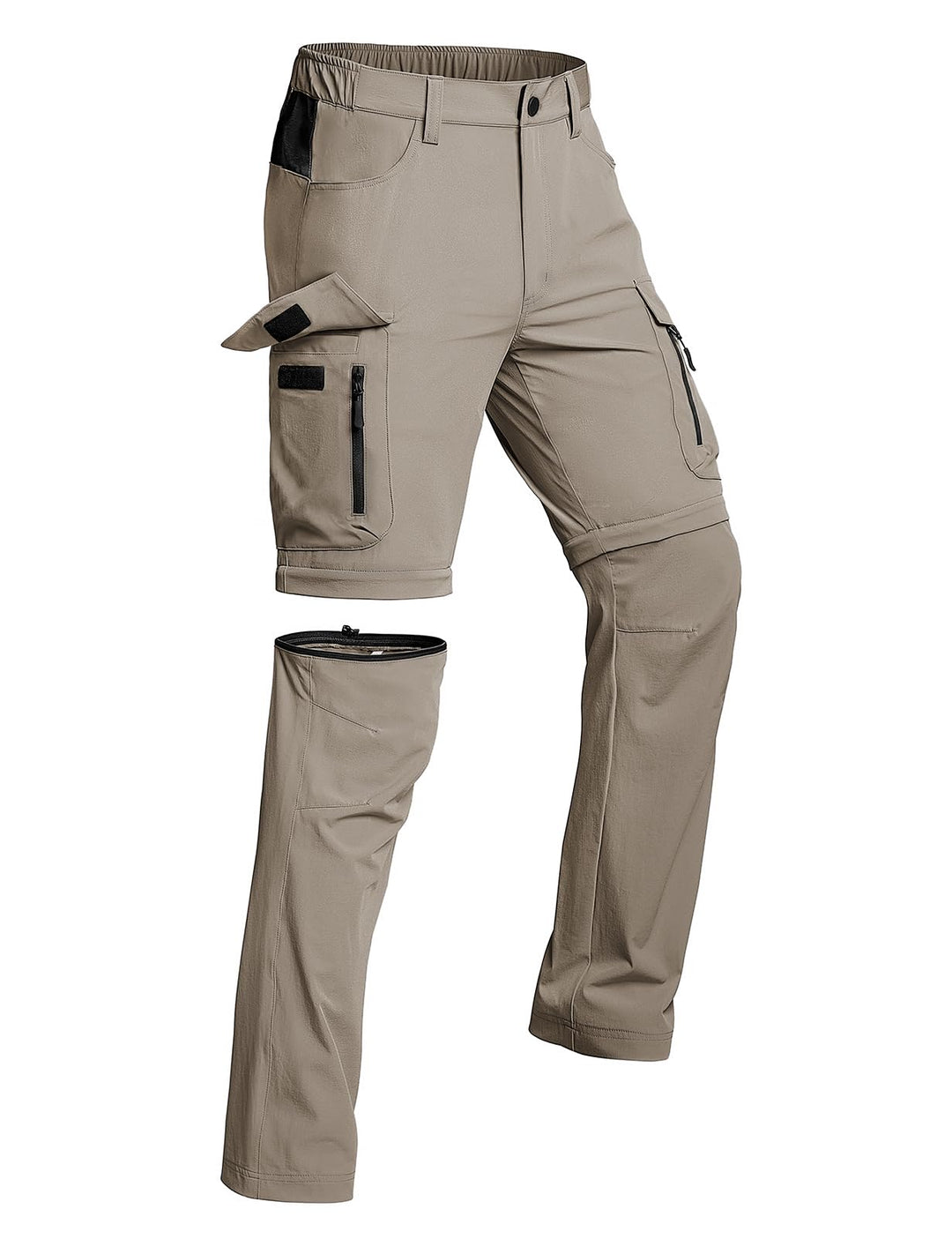 Vzteek Herren Wanderhose Zip Off Trekkinghose Outdoorhose Sommer Softshell Stretch Hose Kurz für Wan