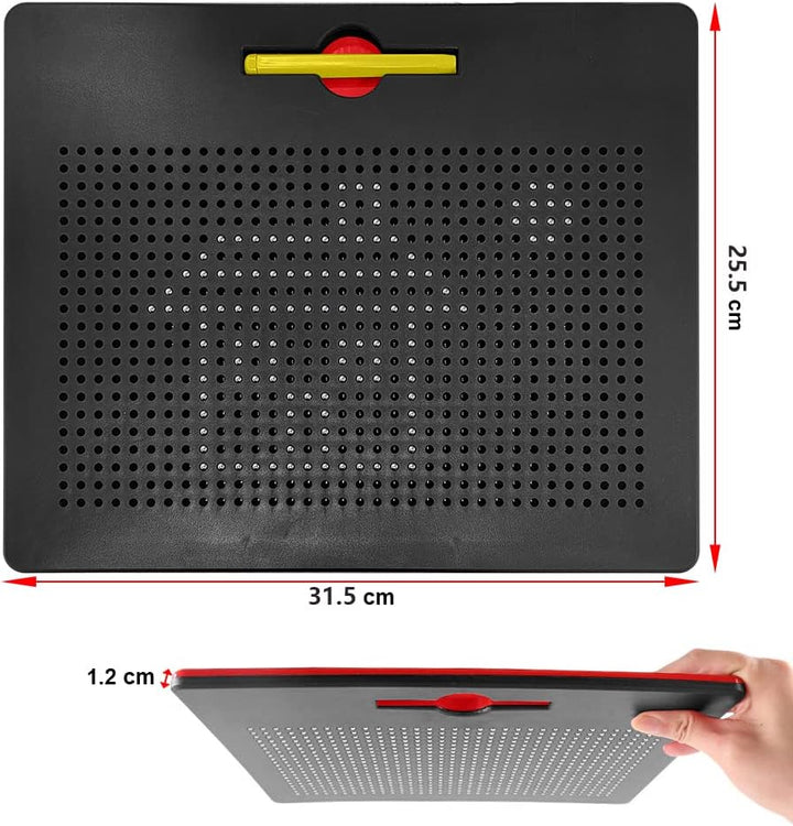 Zeichentafel Kinder, Zeichenbrett mit Magnetische Kugeln und Stift, Kinder Spielzeug Zeichnen Gesche