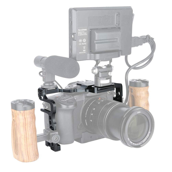 [Update Version] NICEYRIG GH5S GH5 Kamera Käfig cage mit Cold Shoe NATO Schiene für Panasonic Lumix