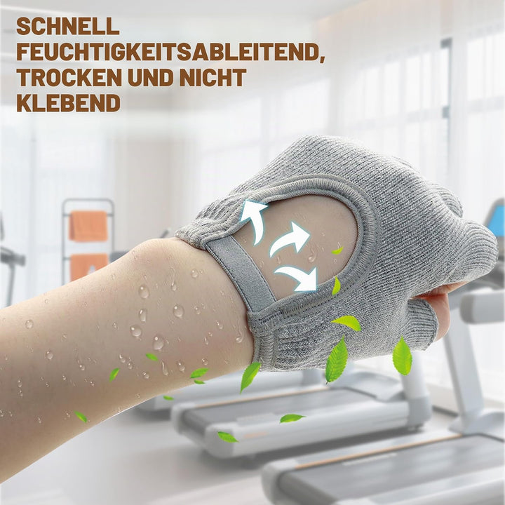3 Paar rutschfeste Yoga-Handschuhe für Damen, fingerlose Workout-Handschuhe für Damen, Fitnessstudio