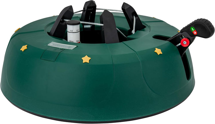 Christbaumständer Select 4, grün, mit Fusshebel-/und Einseiltechnik, patentierter LED Füllstandsanze
