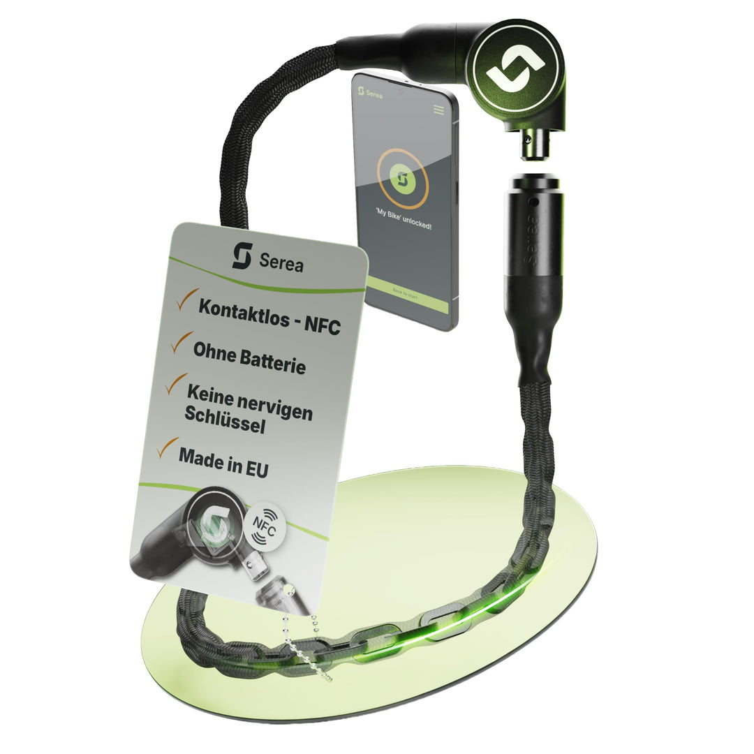 SEREA SWIFT, smart lock, Fahrradschloss, Schlüssellos & Batterielos, hohe Sicherheit, Zuverlässig (b
