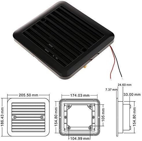 MASO 12 V Einweg Ventilator, geräuscharm seitlicher Abluftanschluss Lüftungsventilator für Auto Wohn