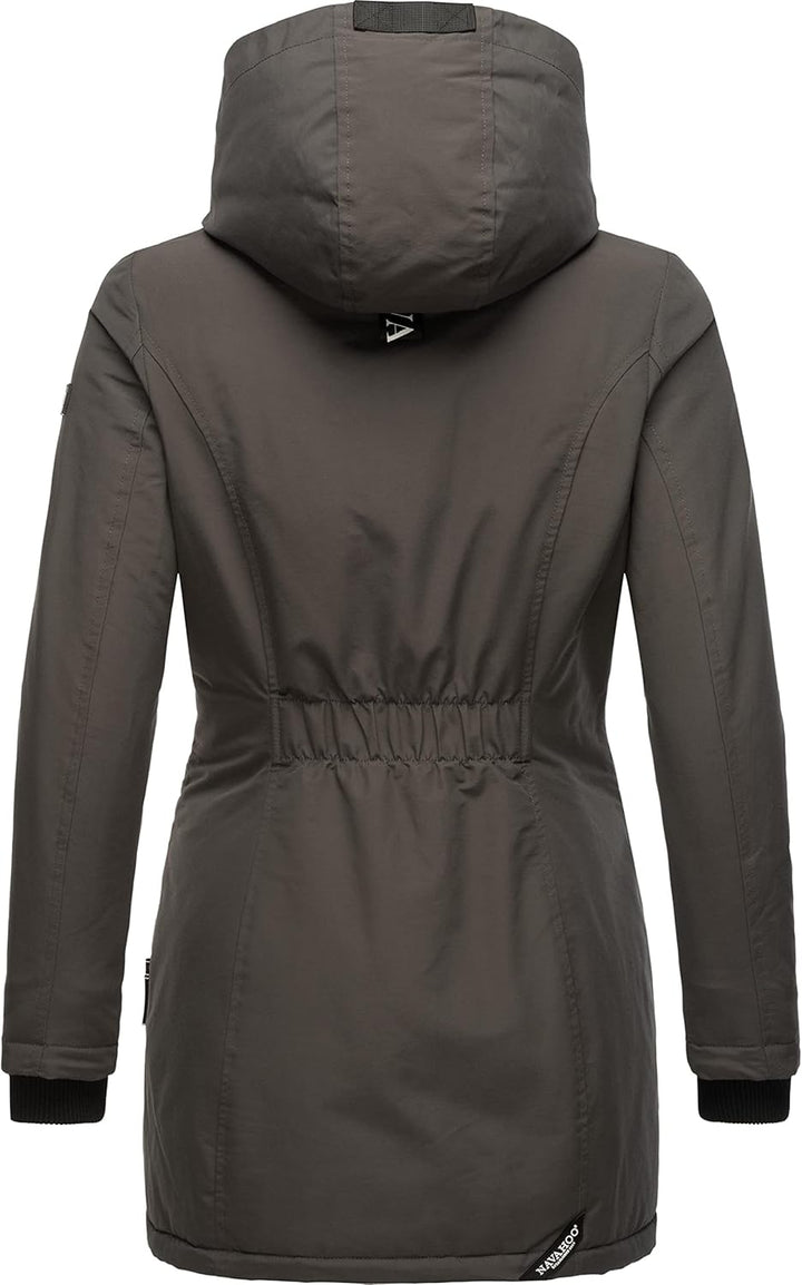 Navahoo Damen warmer Winter Kurzmantel Blizzardstorm XS-3XL XS Anthracite, XS Anthracite