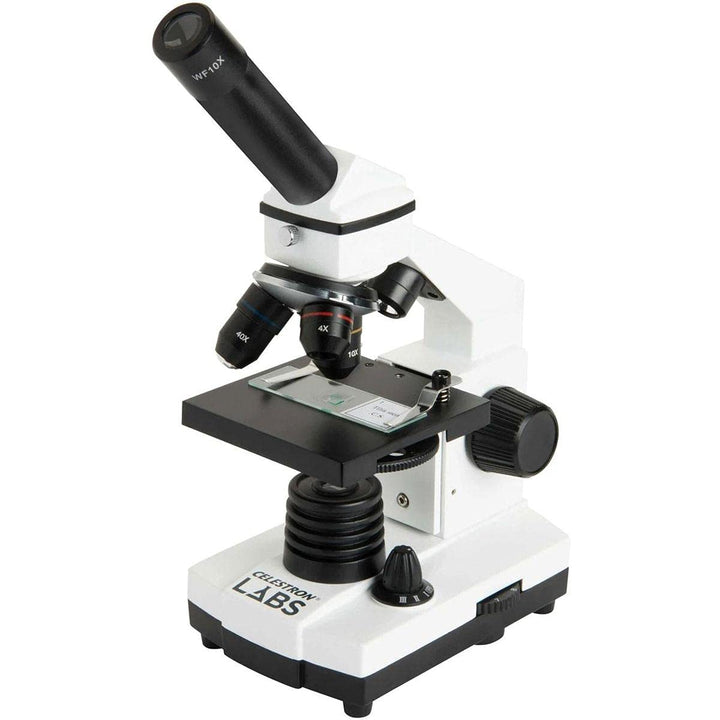 Celestron 44128 CM800 Zusammengesetztes Mikroskop mit 40x-800x Vergrösserung, 3 AA-Batterien, 10 vor