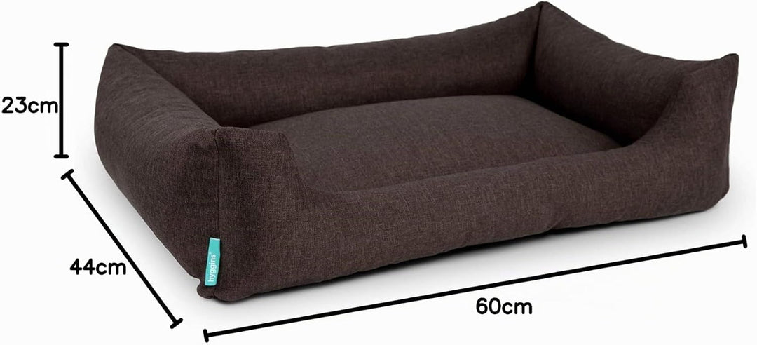 Hyggins Dreamer Pure Hundebett | Bezug abnehmbar und waschbar | Robust und pflegeleicht (S 60 x 44cm