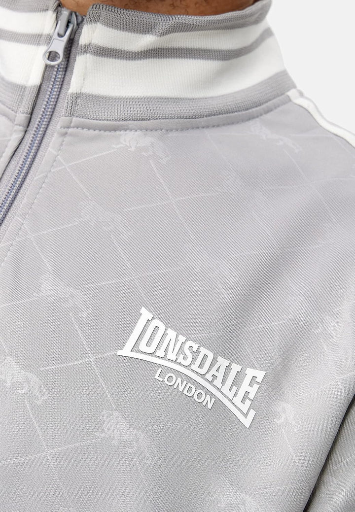 Lonsdale ASHWELL Herren Trainingsanzug schmale Passform S Grey/White, S Grey/White