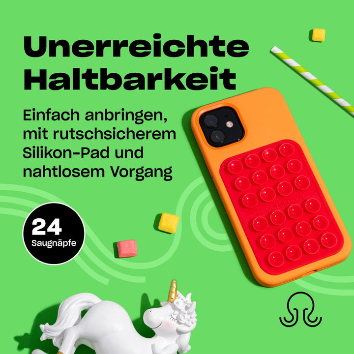 OCTOBUDDY Classic MAX - Silikon-Saugnapf Halterung fürs Handy - rutschfeste Saugnapfhalterung für iP