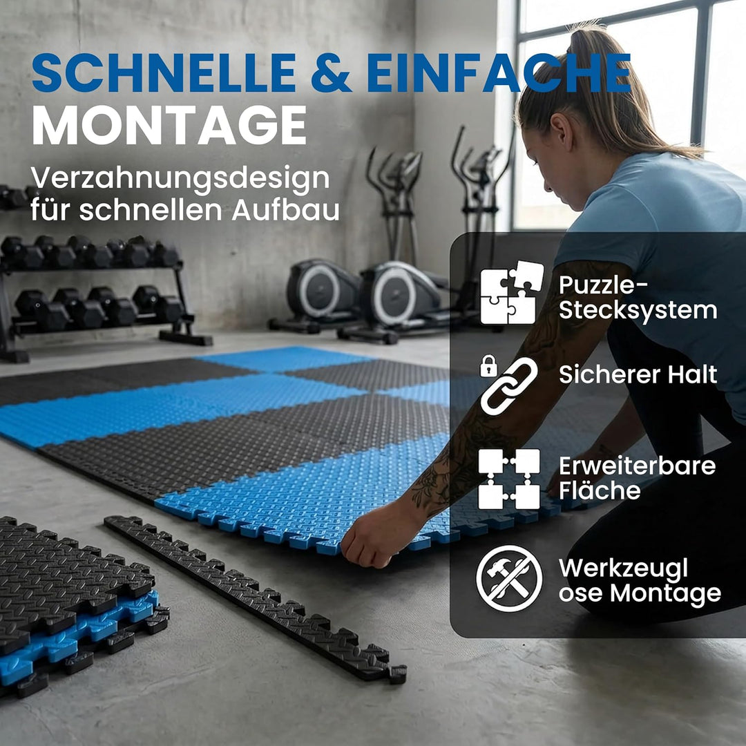 Fitem Puzzlematte aus EVA-Schaumstoff – Sportmatte – Bodenschutz – Garage – Tatami – Pool – Fitness