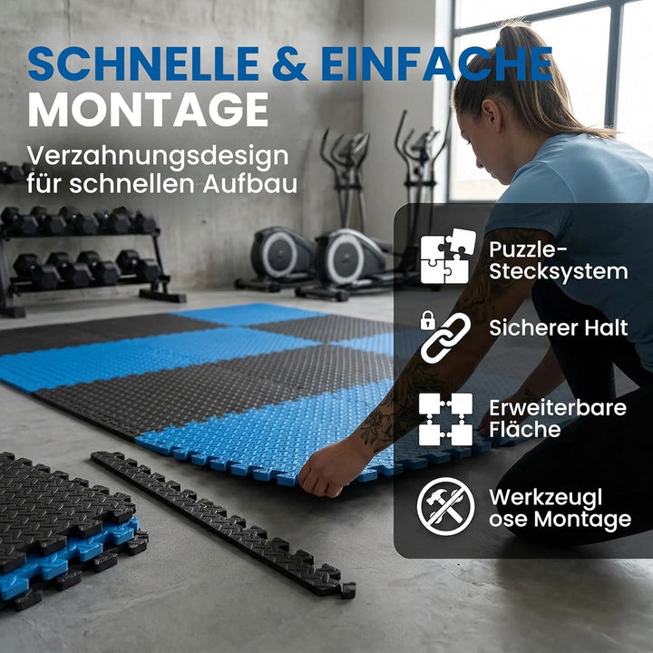 Fitem Puzzlematte aus EVA-Schaumstoff – Sportmatte – Bodenschutz – Garage – Tatami – Pool – Fitness