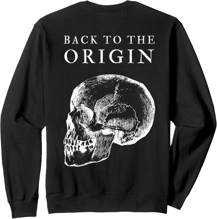 Outlines Zurück zum Ursprung Totenkopf Rückseite Sweatshirt