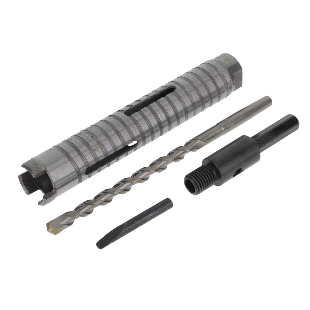 PRODIAMANT Diamant Bohrkrone ø 32mm Nutzlänge 150mm mit 6-Kant Adapter lasergeschweisst für trocken