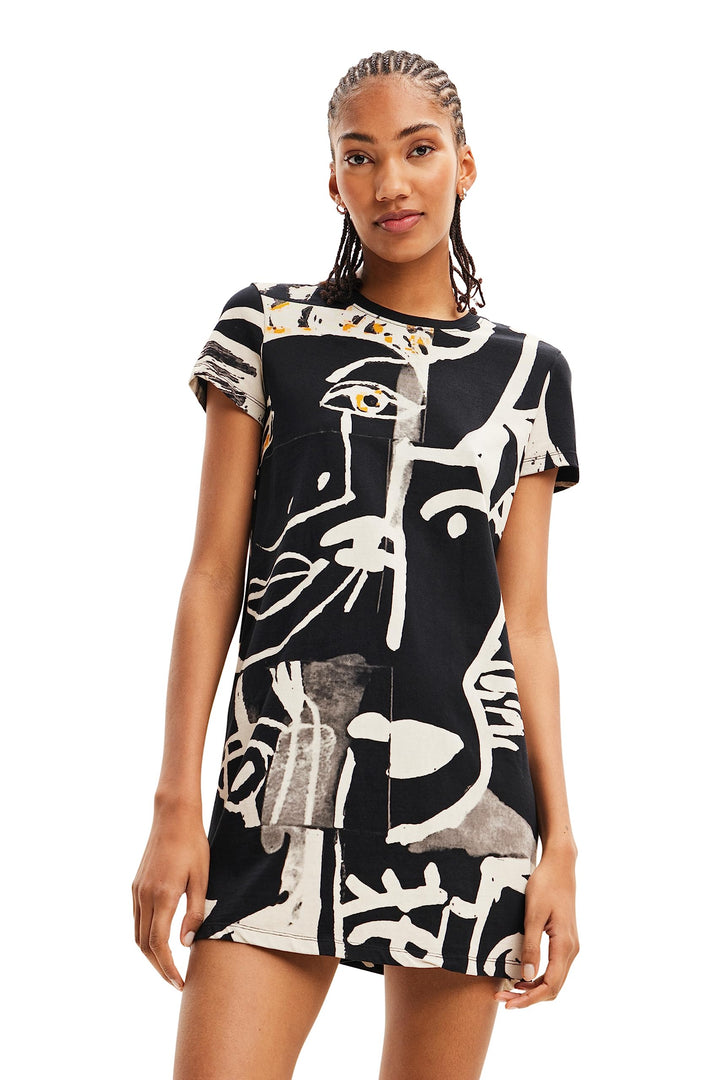 Desigual Damen Vest_Mariscal_face Dress M Schwarz, M Schwarz