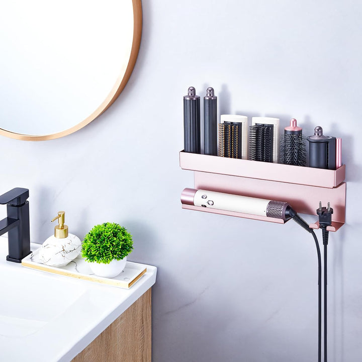 Föhnhalter Wand Ohne Bohren, Föhn und Glätteisen Halterung Für Styler Lockenstab Zubehör, Fönhalteru