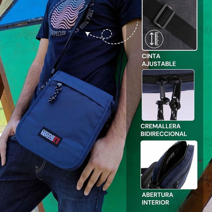 CORONEL TAPIOCCA Umhängetasche Messenger Bag Herren Schultertasche Handtasche Umhängetasche Herren S
