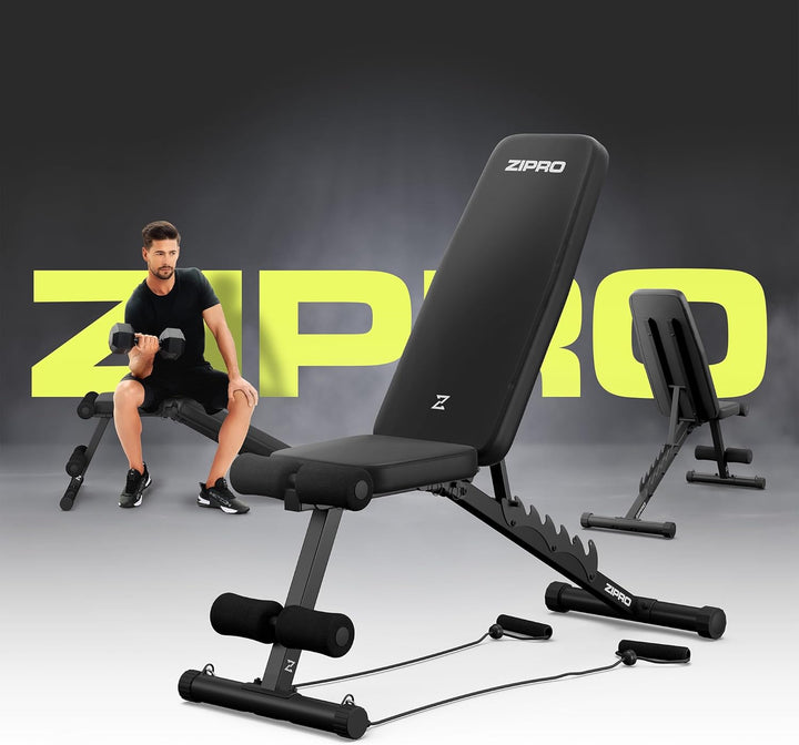 Zipro klappbare Trainingsbank, Bankdrücken, Fitnessbank, Multifunktion Sit up bank, Fitnessgeräte, F