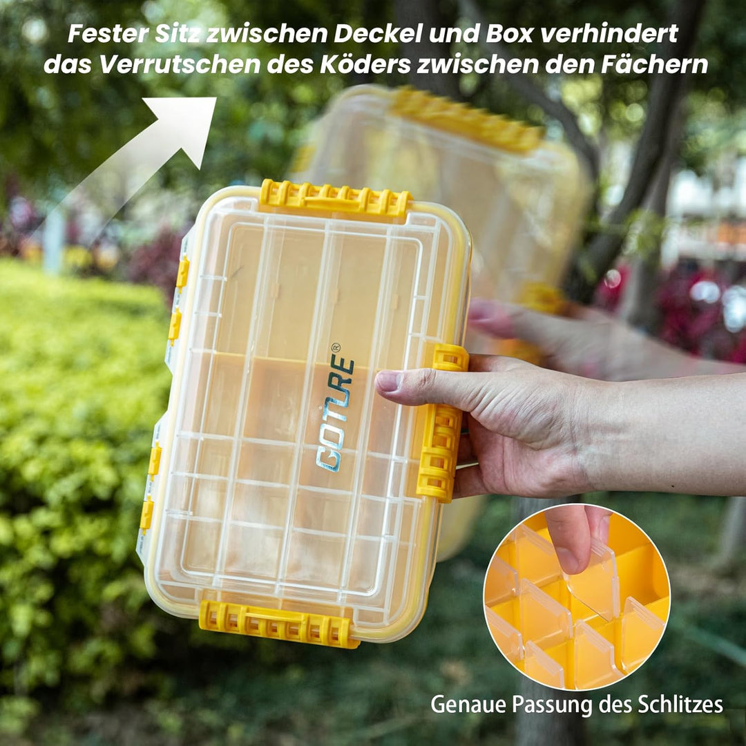 Goture Tacklebox,Kleinteilebox Angeln,Tackle Box Angeln,Köderbox,Angelbox kiste Koffer，Angelzubehör