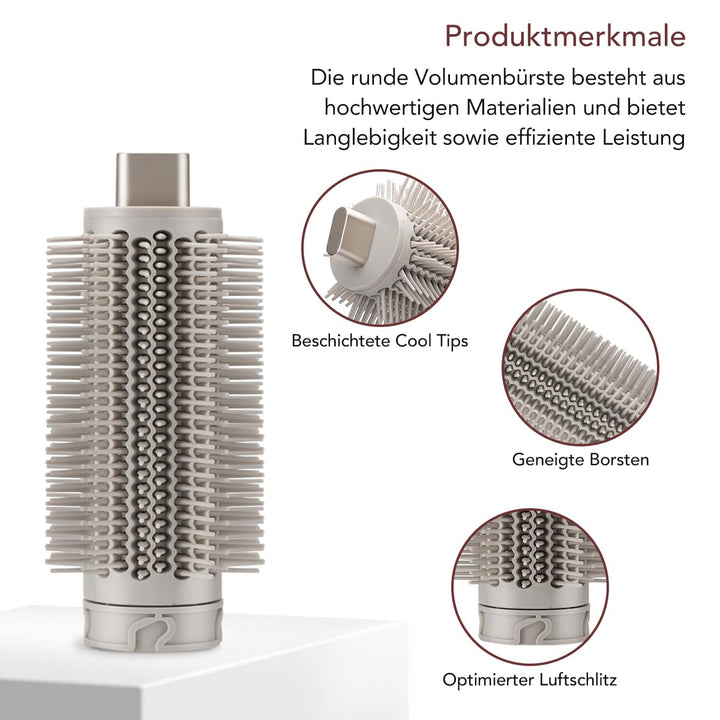 Runde Volumenbürste für Shark FlexStyle, Voluminöse Styles mit weniger Frizz dank kontrolliertem Luf