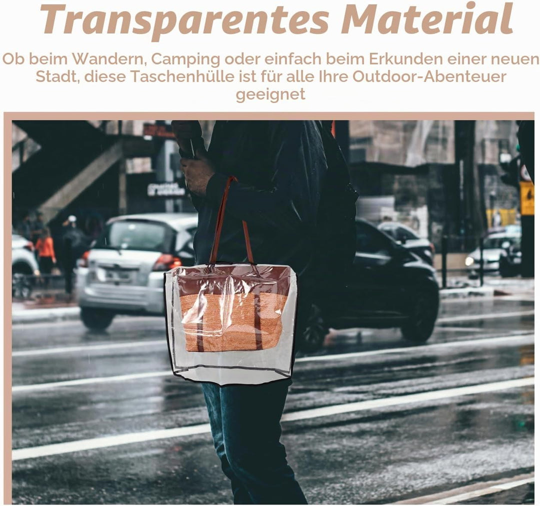 Regenschutzhülle Für Handtaschen Transparente wasserdichte Taschenhülle Mit Faltbarem Design Praktis