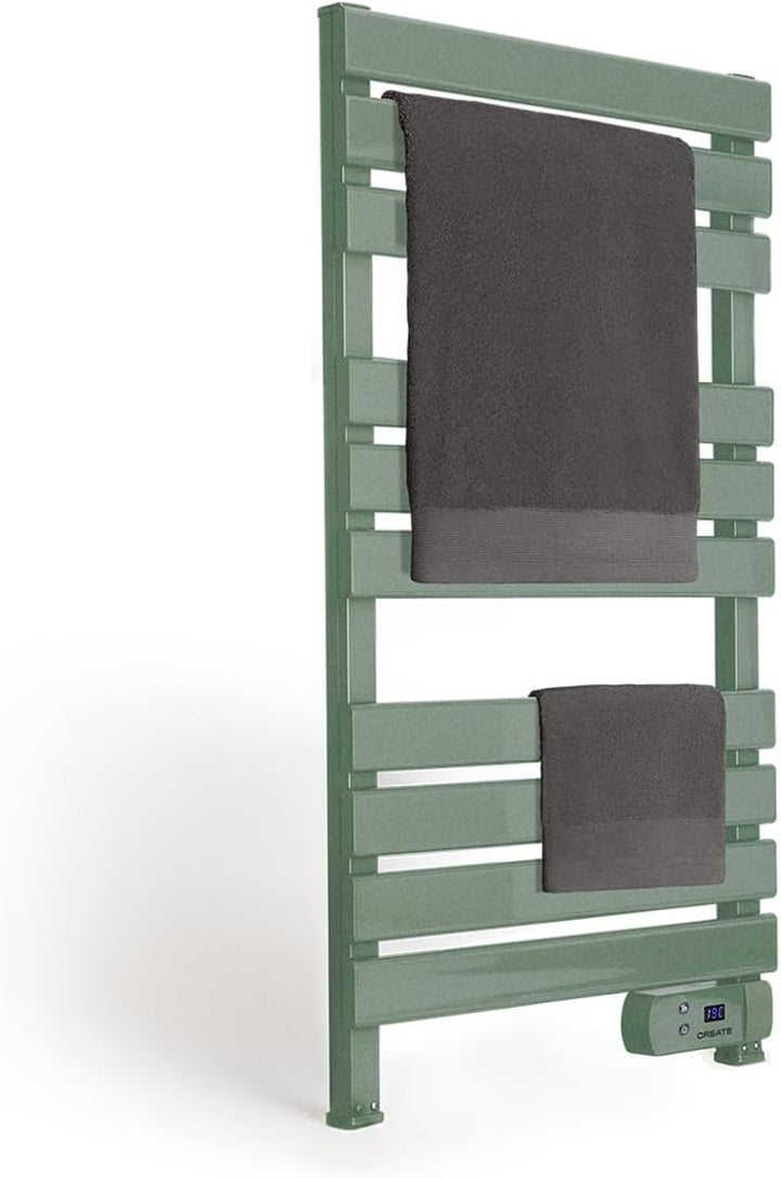 CREATE / WARM Towel 500W / Elektrischer Badheizkörper Salbeigrün / 96,9x55x5cm / Thermostat, geringe