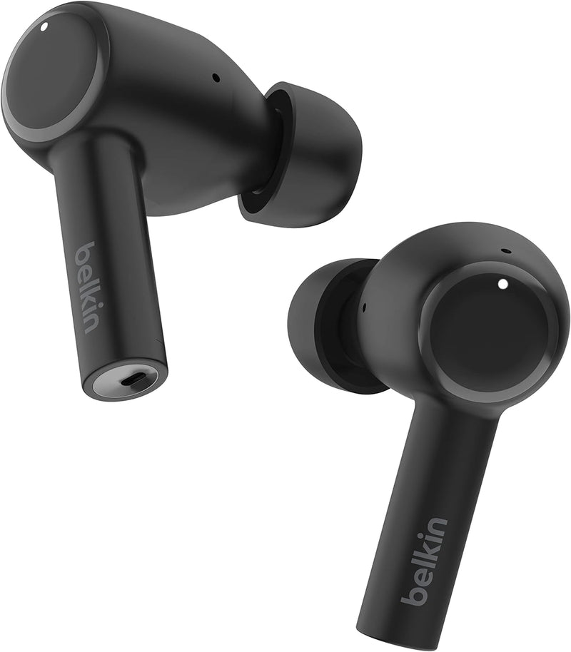 Belkin SoundForm™ Pulse In-Ear-Kopfhörer mit Geräuschunterdrückung, kabelloses Ladecase, 3 Mikrofone