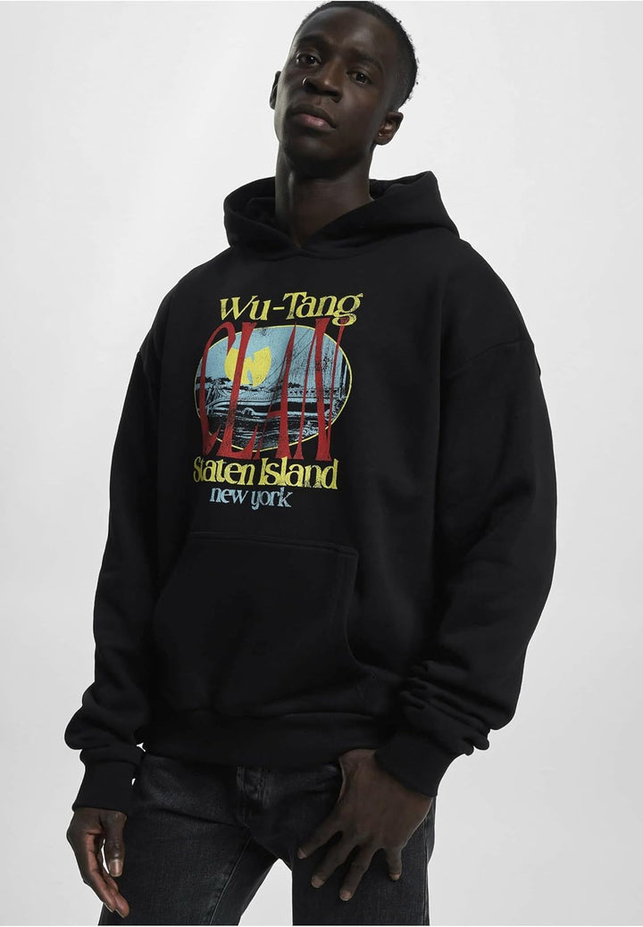 Mister Tee Herren Wu Tang Staten Island Heavy Oversize Hoodie M Schwarz, M Schwarz