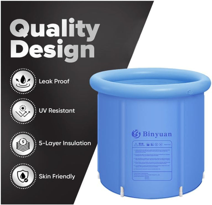 Aufblasbare Faltbare Badewanne Erwachsene, 75x75cm Faltbar Eisbad Eistonne Badewanne FüR Hydrotherap