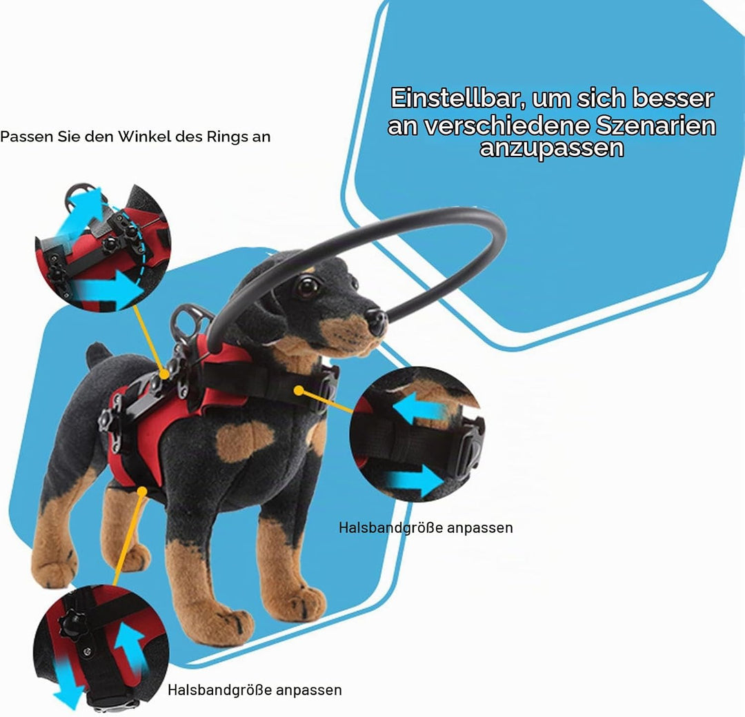 Blindenhundegeschirr, einfach zu befestigender, Einstellbarer Blindenhund-Stossstangenschutz, schaff