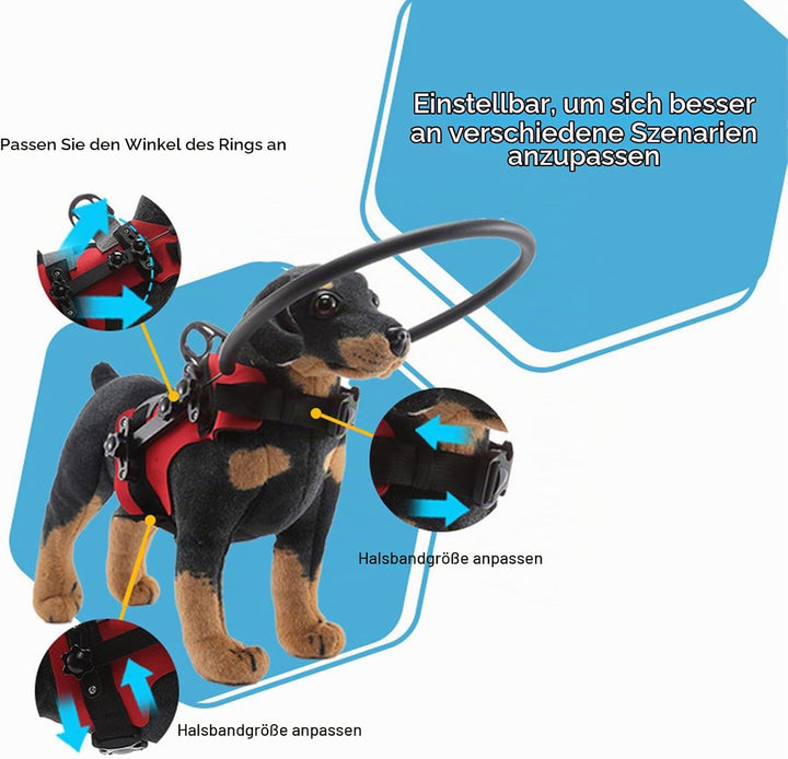 Blindenhundegeschirr, einfach zu befestigender, Einstellbarer Blindenhund-Stossstangenschutz, schaff