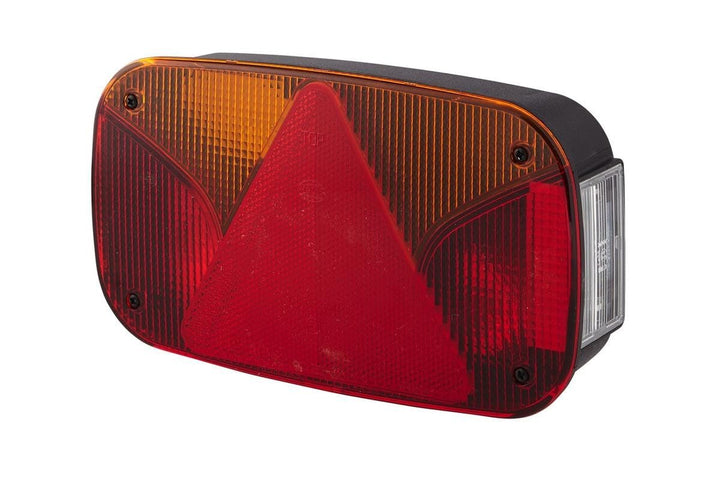 HELLA - Heckleuchte - Glühlampe - 12V - Anbau/geschraubt - Lichtscheibenfarbe: rot/gelb - Stecker: R