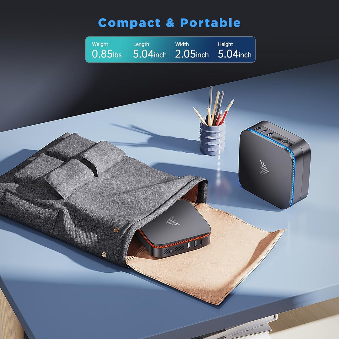 NiPoGi AK1PLUS Mini PC Ιntel Alder Lake Ν97(bis 3,6 GHz) 16GB DDR4 1TB SSD, Mini Computer 2,5-Zoll S