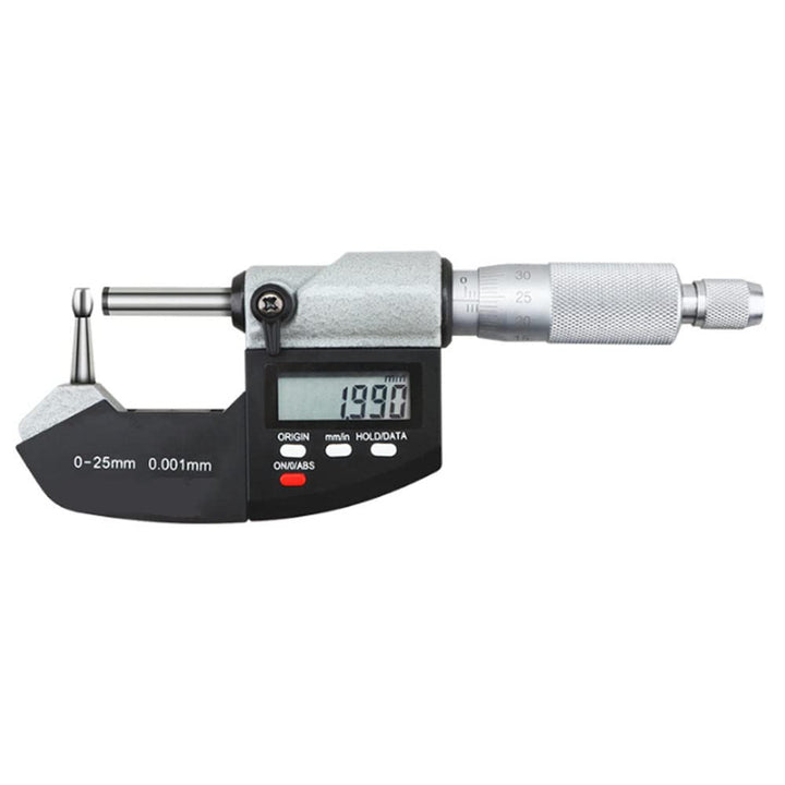 Messschieber, Digitalanzeige und Skalenanzeige, Mikrometer, Rohr, Kugel, Kugelamboss, 0–25 mm/0,001