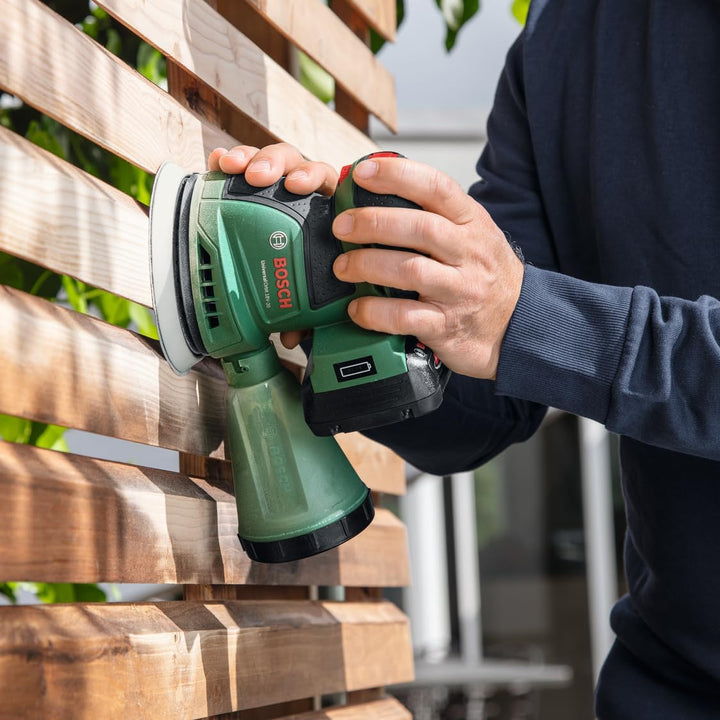 Bosch Akku-Exzenterschleifer UniversalOrbit 18V-20 (Schleifen von mittelgrossen bis grossen Holzober