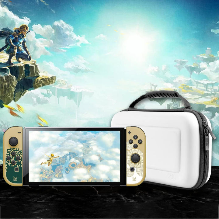 Orzly Tragetasche für Nintendo Switch OLED Konsole mit Zubehör und Spiele-Ablagefach – leicht zu rei