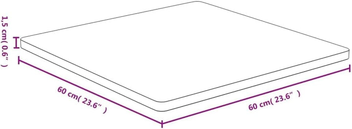 vidaXL Tischplatte 60x60x1,5 cm Bambus 60 x 60 x 1.5 cm, 60 x 60 x 1.5 cm