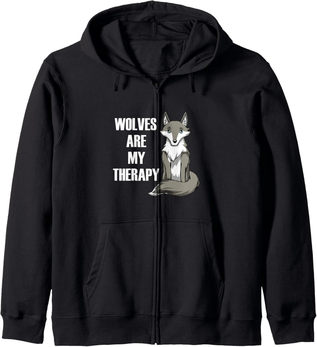 Waldtier Wolf als Therapie Wildtiere Kapuzenjacke