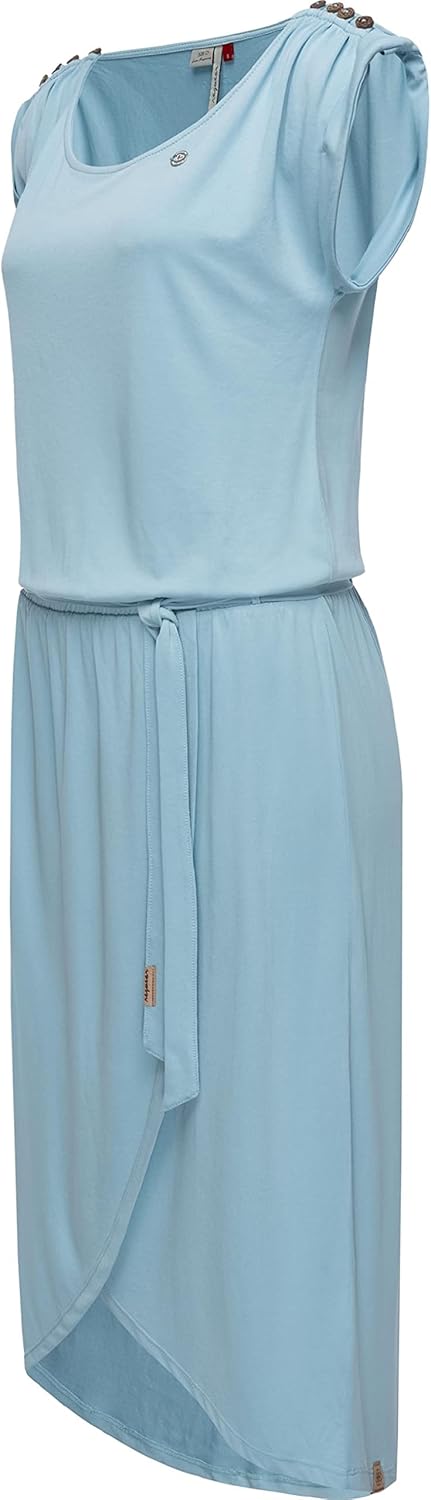 Ragwear Damen Kleid Midi Sommerkleid Ethany XS-XXL S Light Blue23, S Light Blue23