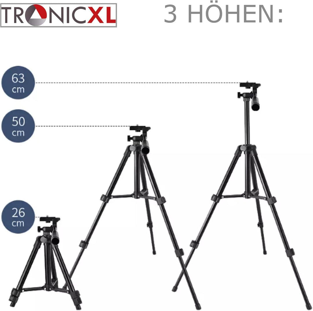 TronicXL 30-60cm Tripod Tisch Stativ für Kamera höhenverstellbar I DSLR I Webcam I Kamerastativ komp