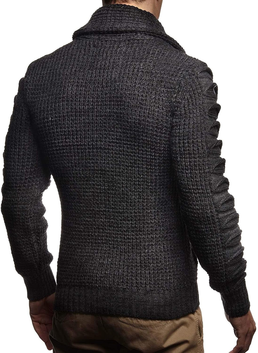 Leif Nelson Herren Strickjacke mit Knöpfen in Regular Fit, Männer Cardigan in Langarm Design, ideal