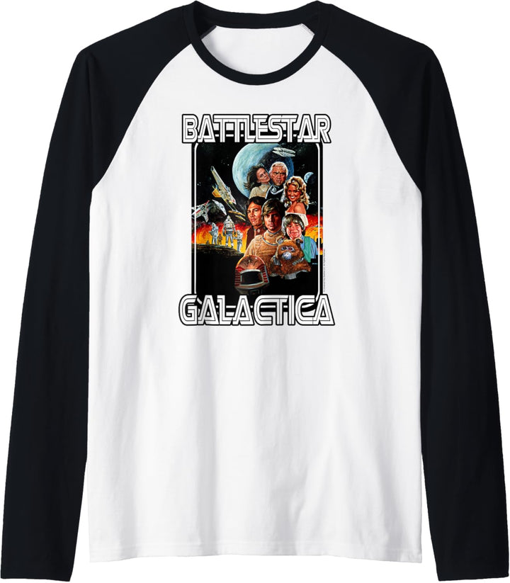 Battlestar Galactica Retro Poster Raglan