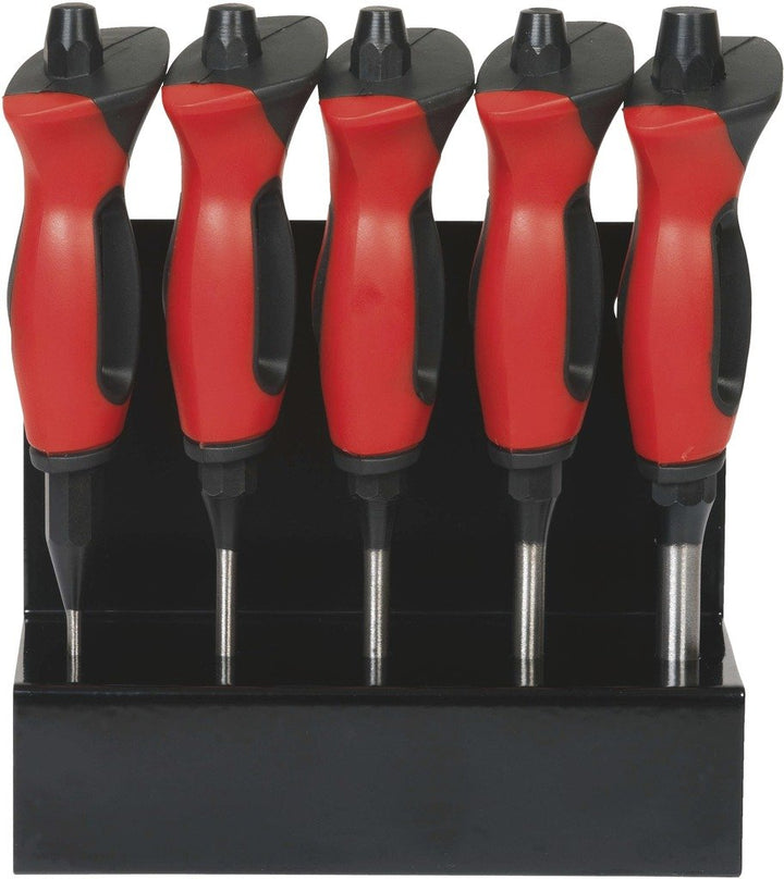 KS Tools 156.0220 Durchtreiber-Satz mit Handschutzgriff,5-tlg