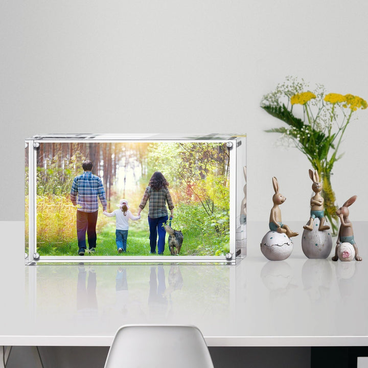 Boxalls Bilderrahmen 13 x 18 cm(5 x 7 inch)-2er Set, Acryl Magnetischer Fotorahmen, Doppelseitiges R