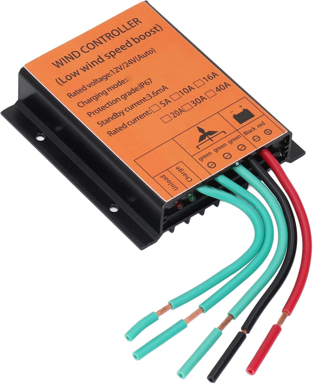 MPPT Windturbinen-Laderegler, 12 V/24 V, 40 A, Universeller Windturbinen-Generator-Controller, 300 W