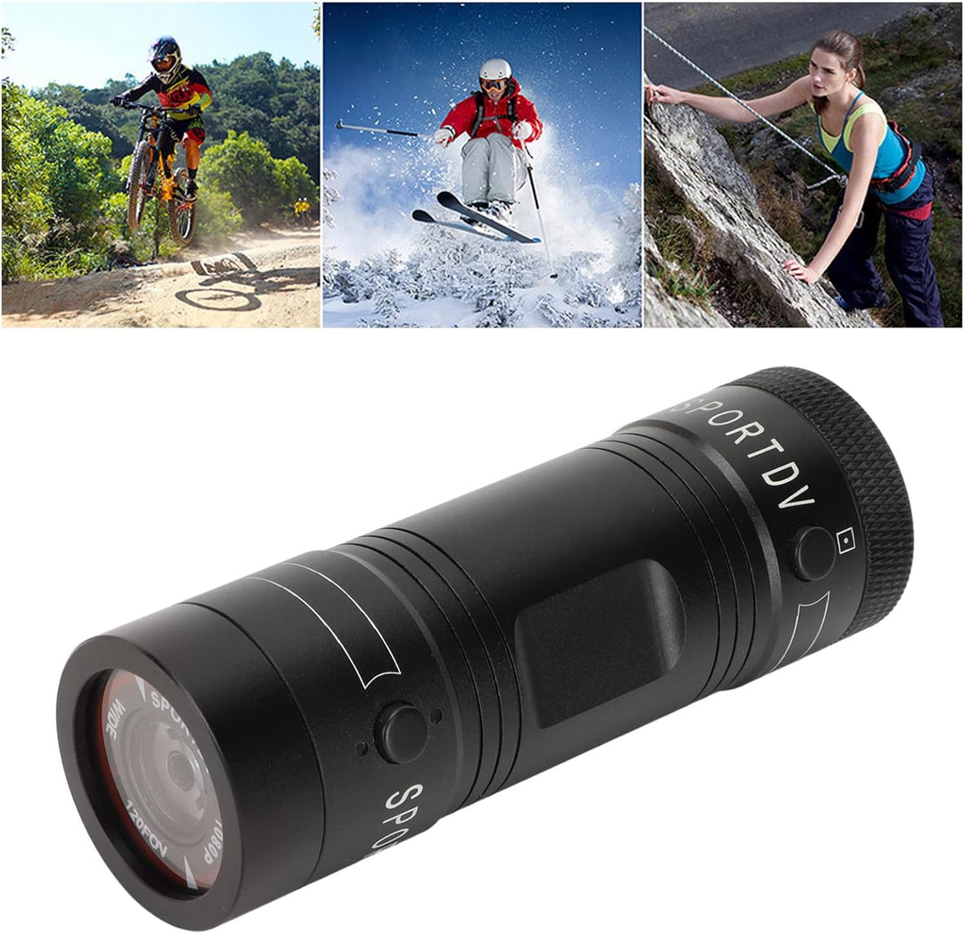 Motorradhelm-Kamera, HD 1080P Sport-Action-Kamera 120 Grad Weitwinkel Wasserdichte Helm-Videokamera,