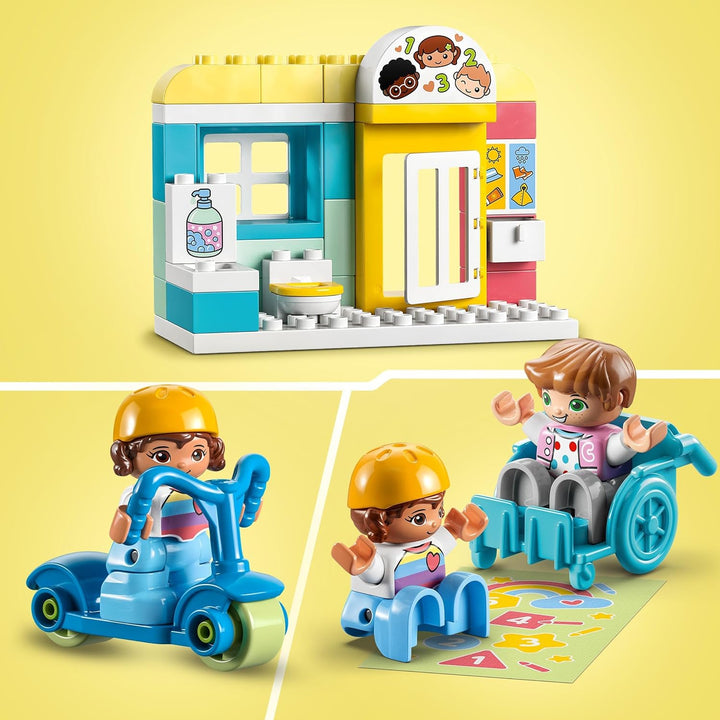 LEGO 10992 DUPLO Spielspass in der Kita, Lern-Spielzeug für Kleinkinder ab 2 Jahren, Set mit Baustei