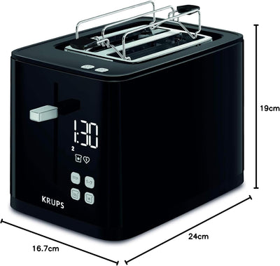 Krups KH6418 Smart'n Light Toaster | Zwei-Scheiben-Toaster | Digitaldisplay | 7 Bräunungsstufen | he